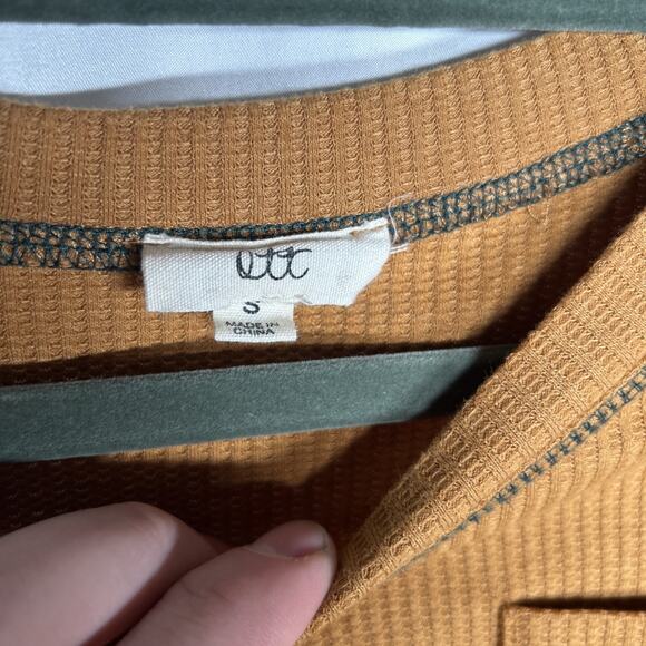 Ott Size Small Brown Dress Relaxed Button Front Shirt - Picture 2 of 3